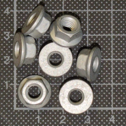 Mutter Sechskant mit Flansch M6 6.5mm x 1.0