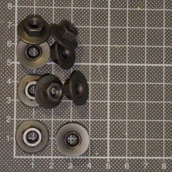Mutter Sechskant mit Scheibe M6 7mm x 1.0