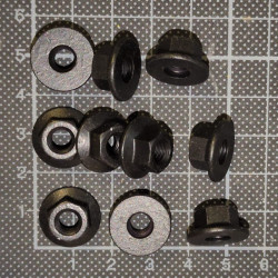 Mutter Sechskant mit Flansch M6 7.5mm x 1.0