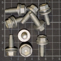 Sechskant-Schraube mit Flansch und Scheibe M8 12x1.25