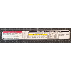 Caution Plate No. 1 winch AISIN AI-1000
