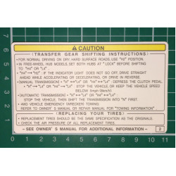 Caution Plate Transfer HF1A