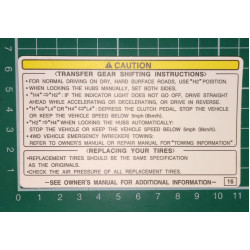 Caution Plate Transfer BF1B